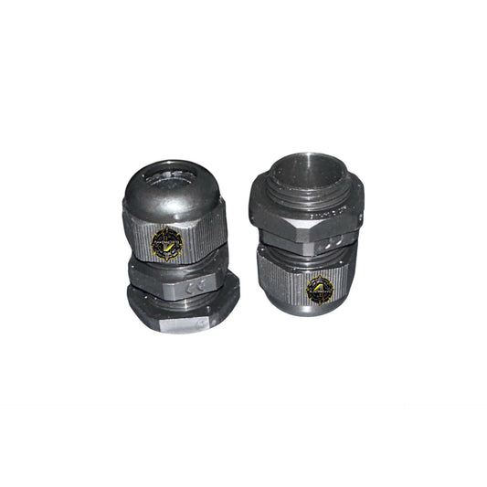 4 Pcs IP66 Waterproof Junction Boxes, 2-Way Outdoor Electrical Connectors, Black Extension Connectors with M20 Glands for Ø6mm-12mm & Ø6mm-17mm Cable