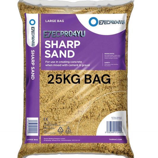 Sharp Sand, Construction and Landscaping, 25KG Major Bag, Natural Product, Suitable For Screeding And Rendering For Laying Slab And Block Work