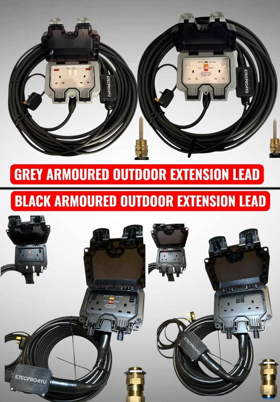 ARMOURED OUTDOOR EXTENSION LEADS
