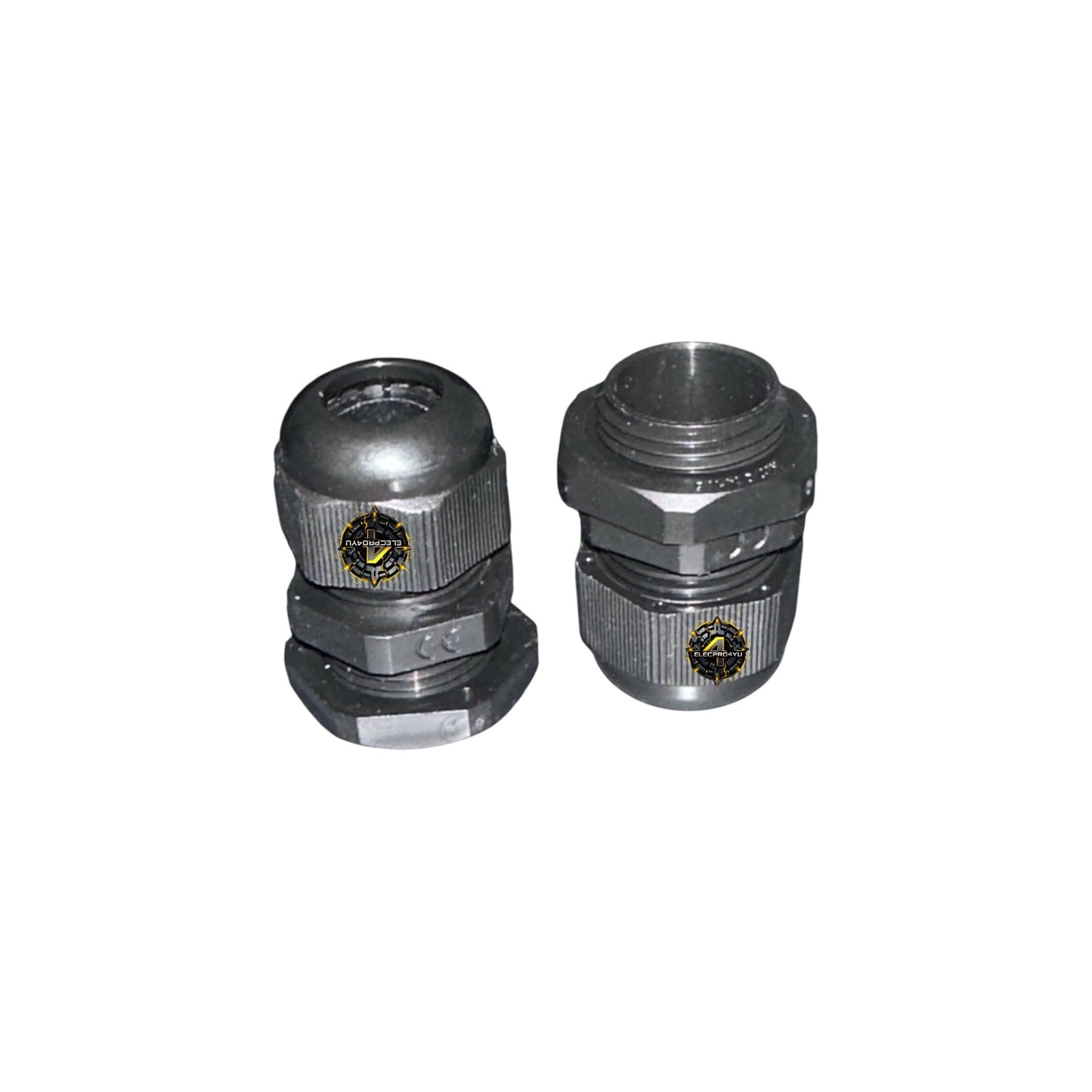 4 Pcs IP66 Waterproof Junction Boxes, 2-Way Outdoor Electrical Connectors, Black Extension Connectors with M20 Glands for Ø6mm-12mm & Ø6mm-17mm Cable
