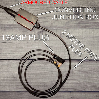 2G OUTDOOR EXTENSION LEAD WATERPROOF ARMOURED EXTENSION LEAD CABLE BLACK 2GANG 25 METRES WEATHERPROOF IP66 RATED 2 WAY SOCKET HEAVY DUTY 25M