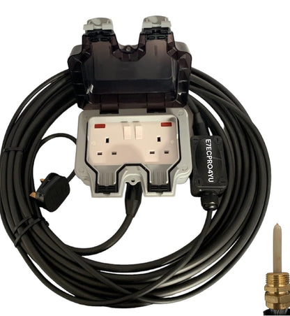 50 METRE ARMOURED CABLE OUTDOOR EXTENSION LEAD, WEATHERPROOF GARDEN POWER, WATERPROOF EXTENSION LEAD 240V HEAVY DUTY 50MTR HEAVY DUTY IP66 RATED