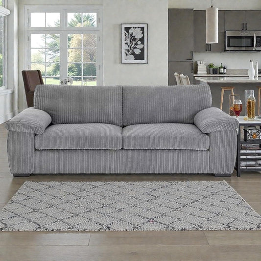 Luxury Jumbo Cord Amalafi Sofa Fabric Premium Family Friendly Sofas For Living Room Home Sofa 3+2 SET GREY