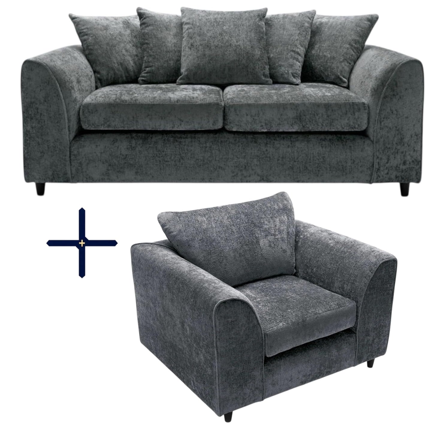 Cheswick Chenille Luxury Sofa Set – Comfortable Modern Living Room Couch